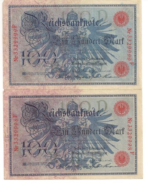 100-Mark-1908-Serial-Pairs