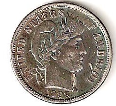 Gouged-1899-Barber-Dime