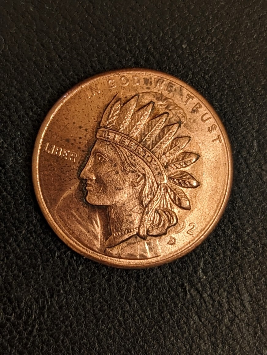 1992-D-Penny-With-Print-Of-Indian-Head-Over-Lincoln's?-Tell-Me-It's-True