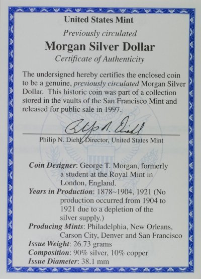 1997-Mint-Release-Of-Morgan-Dollars