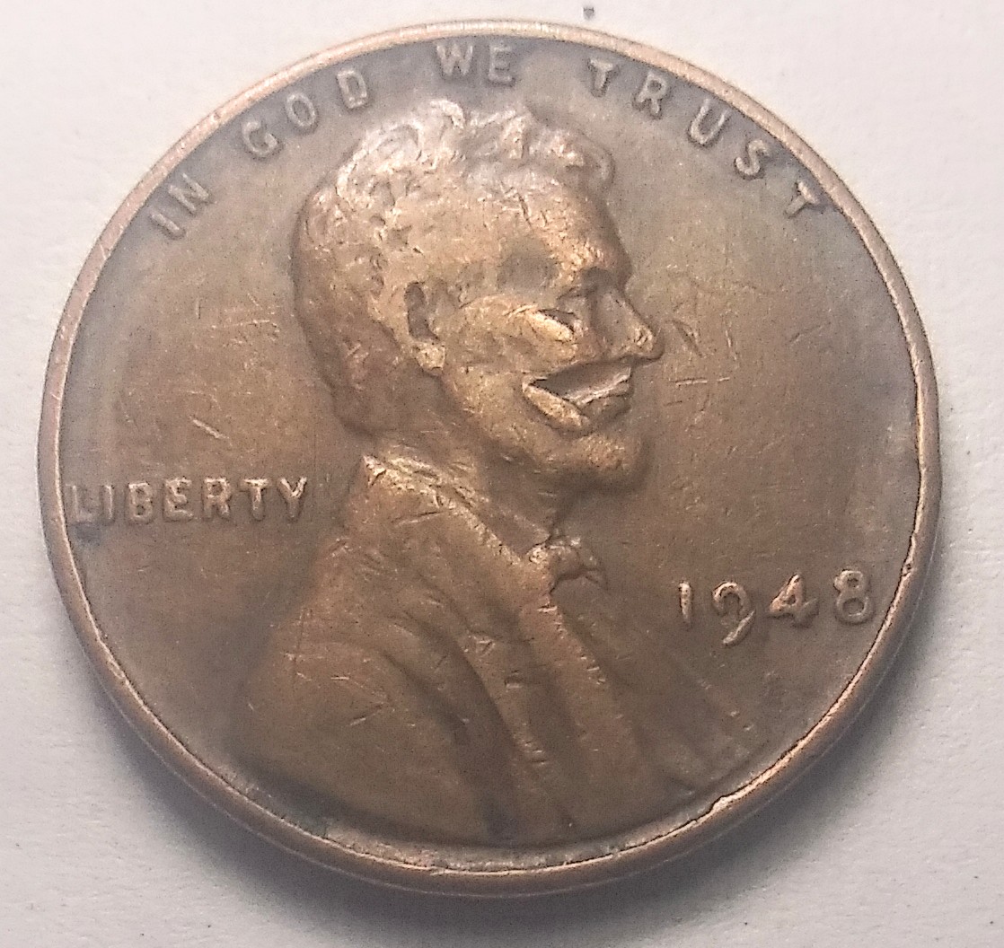 1948-Lincoln-Wheat-Penny-Error-On-Face?