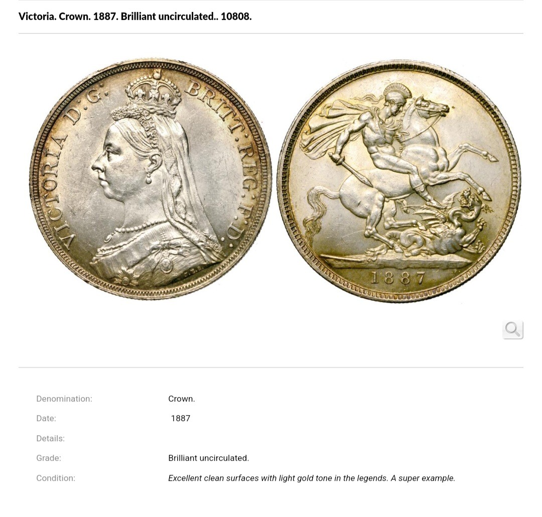 1887-Victoria-Crown-Coin,-I-Think-It's-Been-Cleaned?