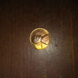Is-This-Rare?--Gold-Color-Lincoln-Penny-From-1960