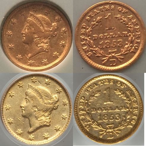 Does-This-1853-D-Gold-Dollar-Look-Fake?-----Basement-Slab-On-Ebay.