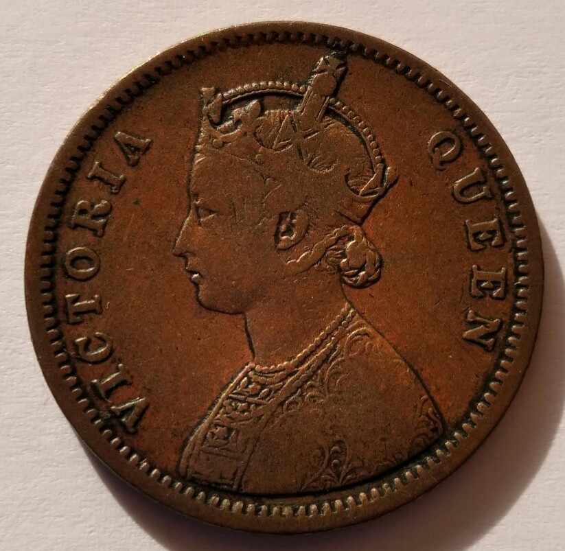 1/4-Anna-1876-Bombay-Mint---Very-Rare