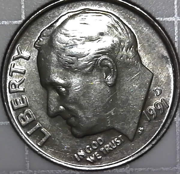 1991-D-Roosevelt-Dime-Missing-Letter-On-The-Reverse
