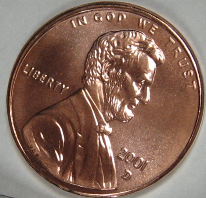 Beautiful-2001-D-Lincoln-Memorial-Penny!