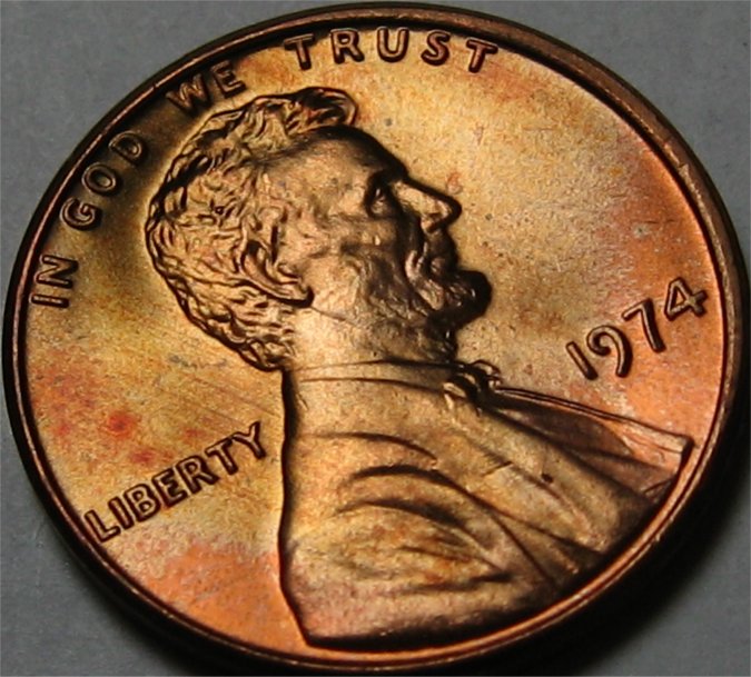 Uncirculated-1974-Lincoln-Cent-With-Scratchs-From-Philadelphia-Mint