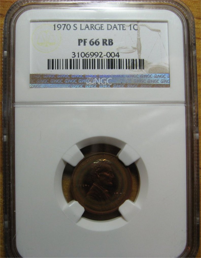 Six-Ring-Rainbow-1970-S-Proof-Lincoln-Cent-Grade-Guess