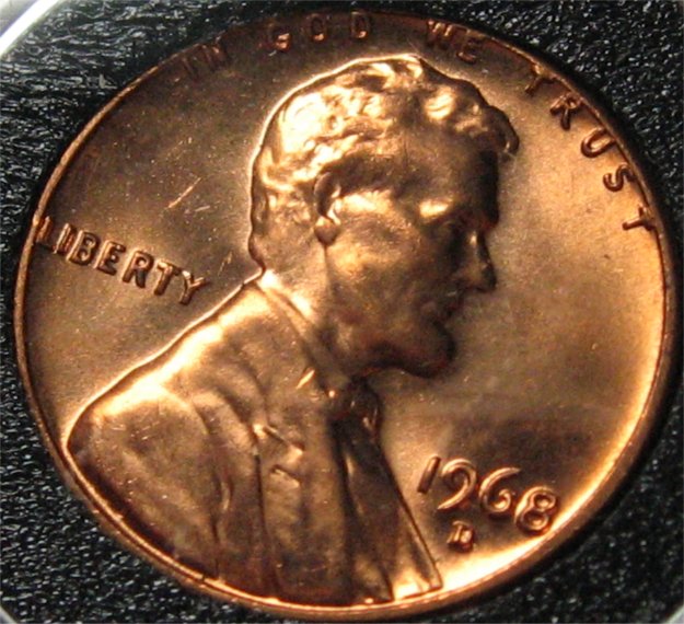 1968-D-Penny-MS-Coin-From-Unopened-Bank-Roll-For-Grading