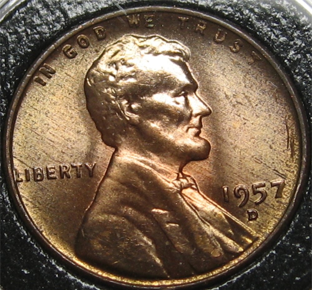 1957-D-Lincoln-Cent-Toned-Woody
