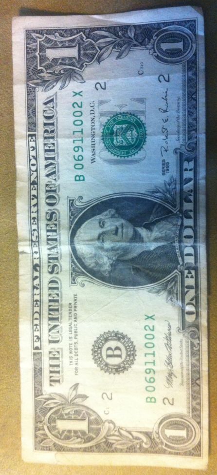 High-Block-Letter-On-$1-FRN