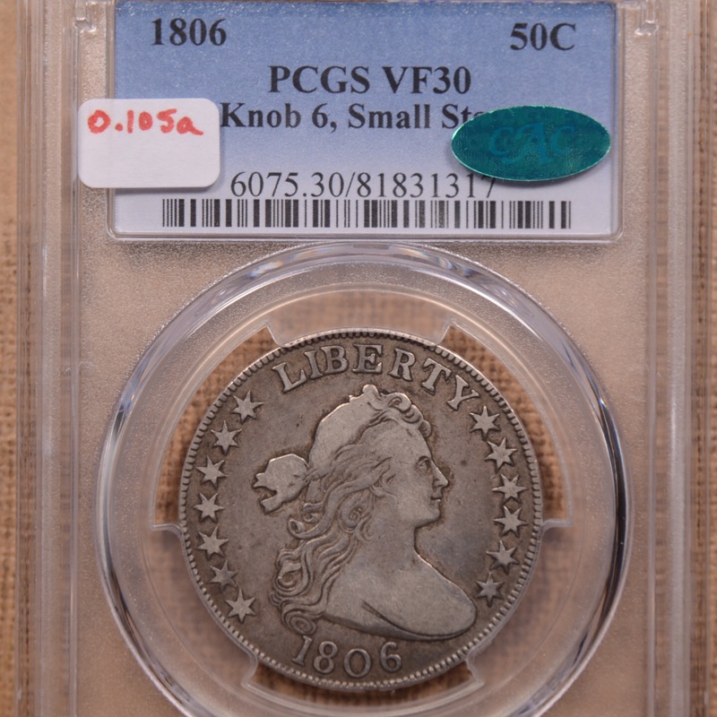 One-More-1806-Draped-Bust-Half-Dollar-Knob-6-Small-Stars----You-Vs-PCGS