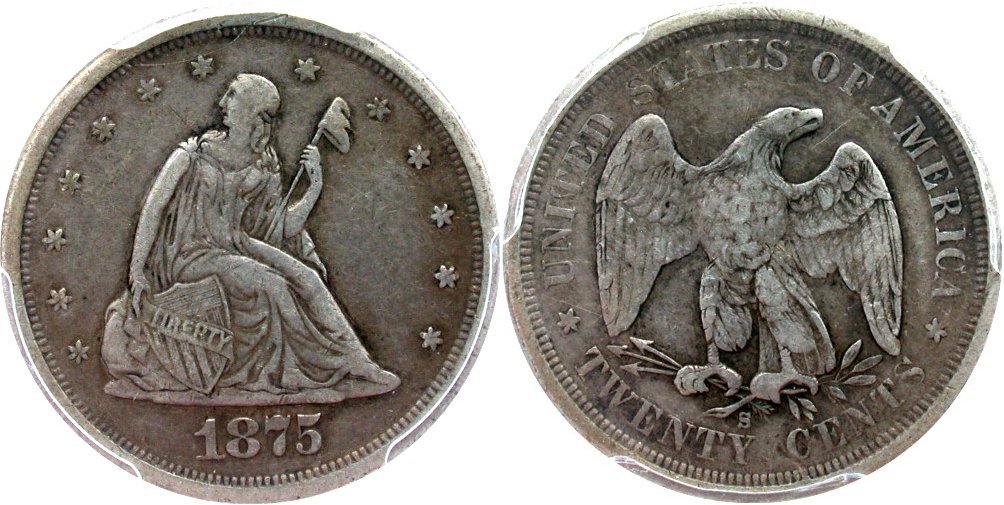 1875-S-Twenty-Cent-Piece-For-Grading