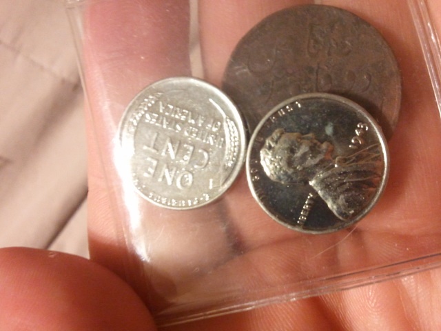 1943-Steel-Penny-And-1959-Penny---Odd-Color