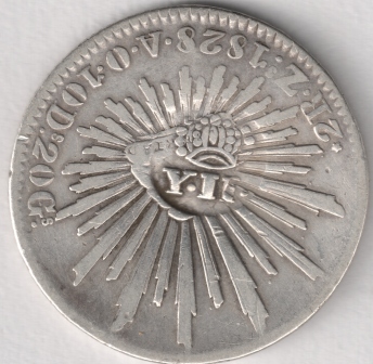 Spanish-Philippines-1828-2-Reales--With-Yii-Countermark