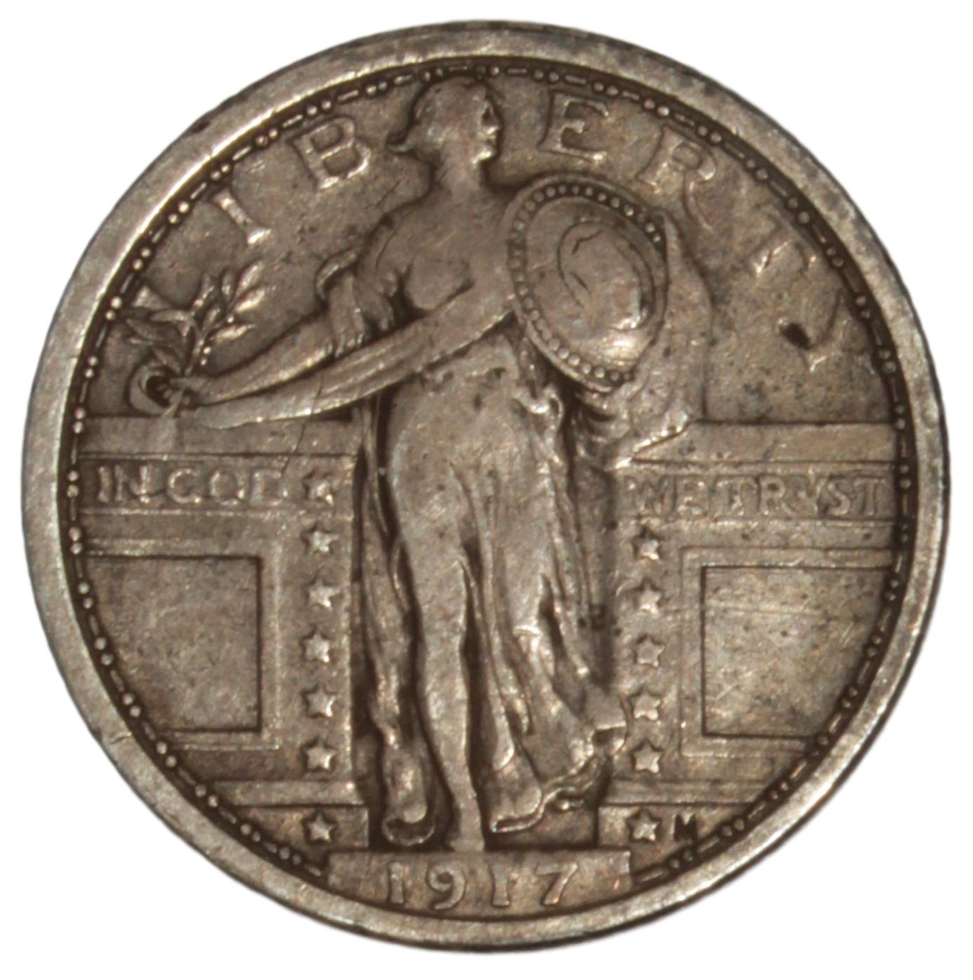 1917-P-Type-I-Standing-Liberty-Quarter-For-Grading