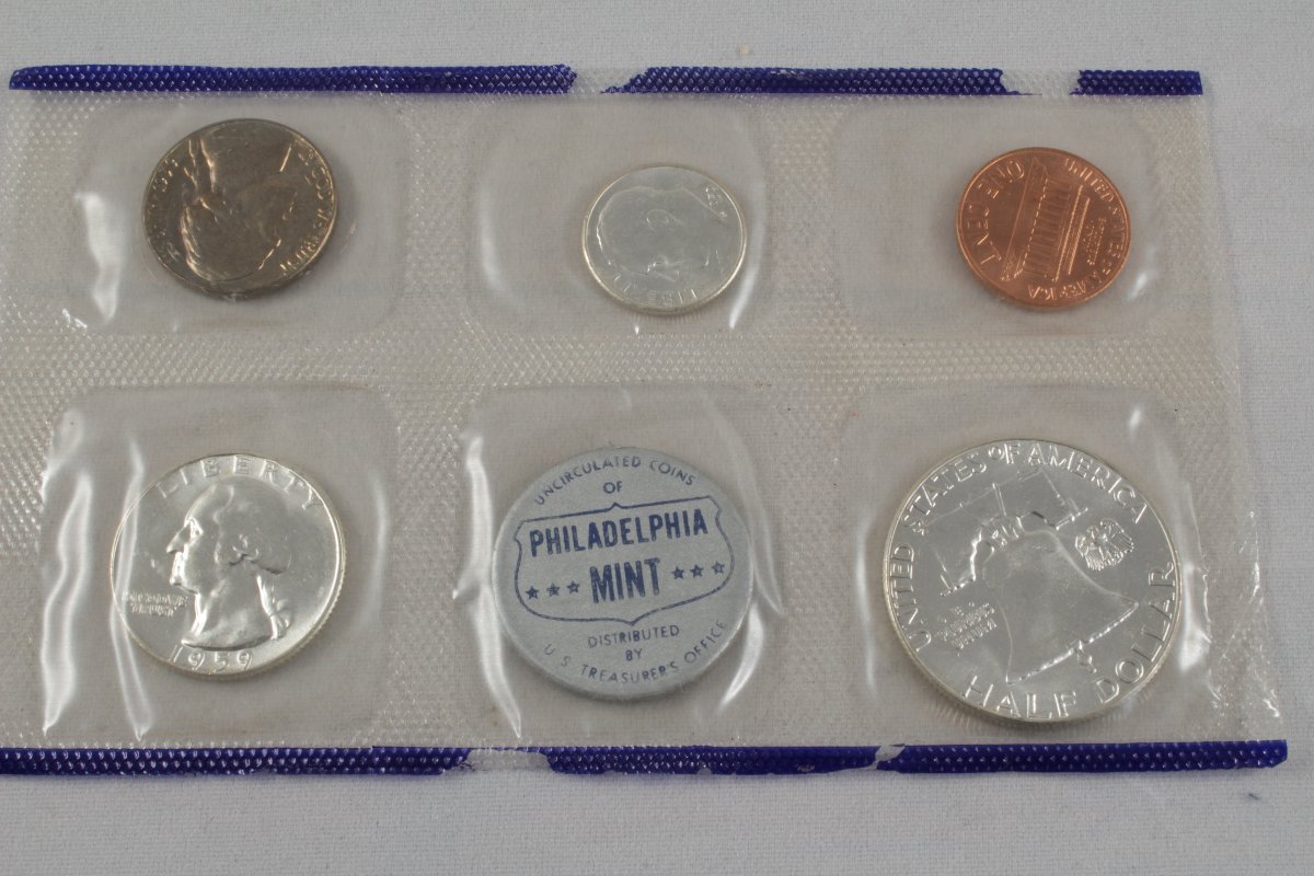 Two-Interesting-Mint/Proof-Sets-1959-&-1960,-Mint-Error-And-Packaging-Error