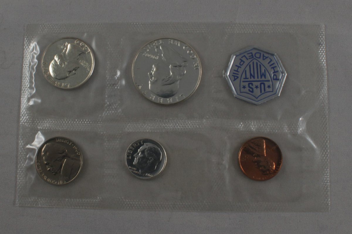 Two-Interesting-Mint/Proof-Sets-1959-&-1960,-Mint-Error-And-Packaging-Error
