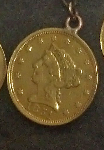 1851-Liberty-Head-Gold-Coin-With-Odd-Design-On-Reverse