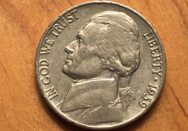 I-Have-A-1939-Nickel.--Jefferson's-Profile-Especially-His-Nose-Appears-To-B