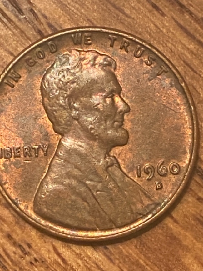 1960---Lincoln---Small-Date-W/Crud-Chips-On-Obverse