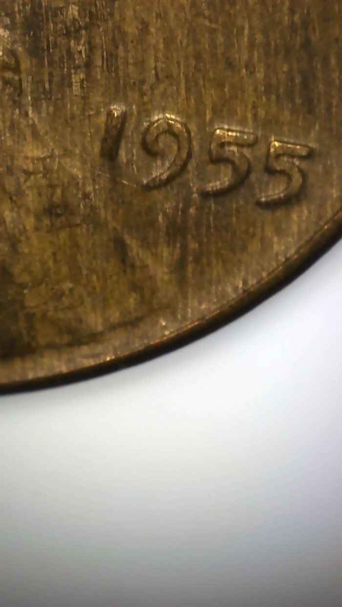 1955---Lincoln-Cracked-Head--W/Toning-On-Reverse