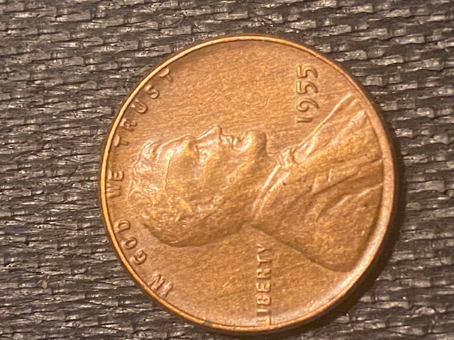 1955---Lincoln-Cracked-Head--W/Toning-On-Reverse