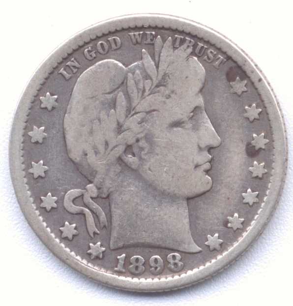 Barber-Quarter,-Part-Of-Obverse-Design-On-Reverse