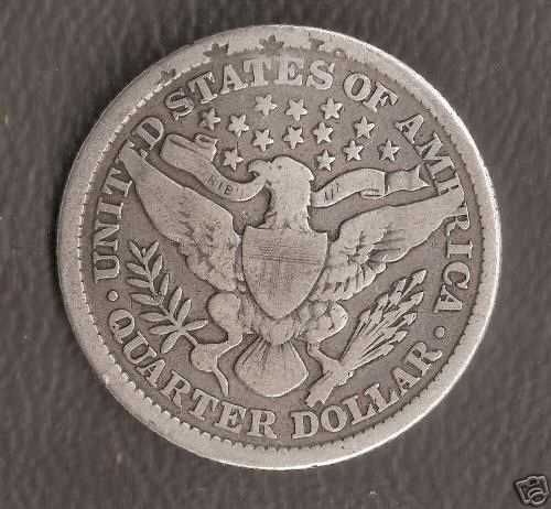 Barber-Quarter,-Part-Of-Obverse-Design-On-Reverse