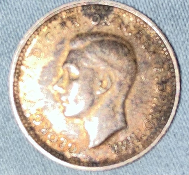 Unidentifiable-Uniface-Great-Britain-Silver-In-Color-Coin