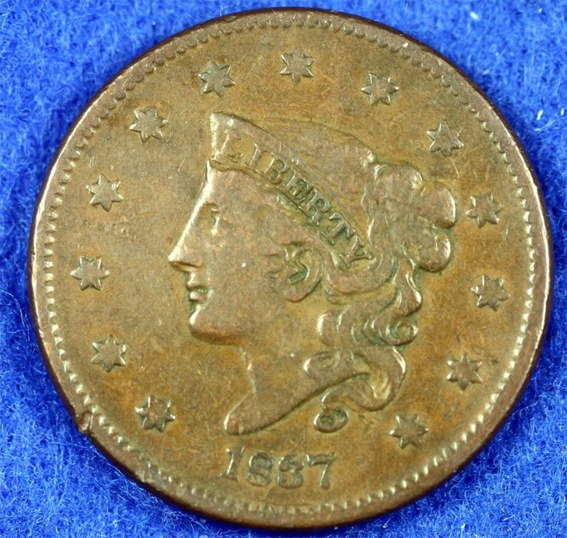 1837-Coronet-Head-Large-Cent