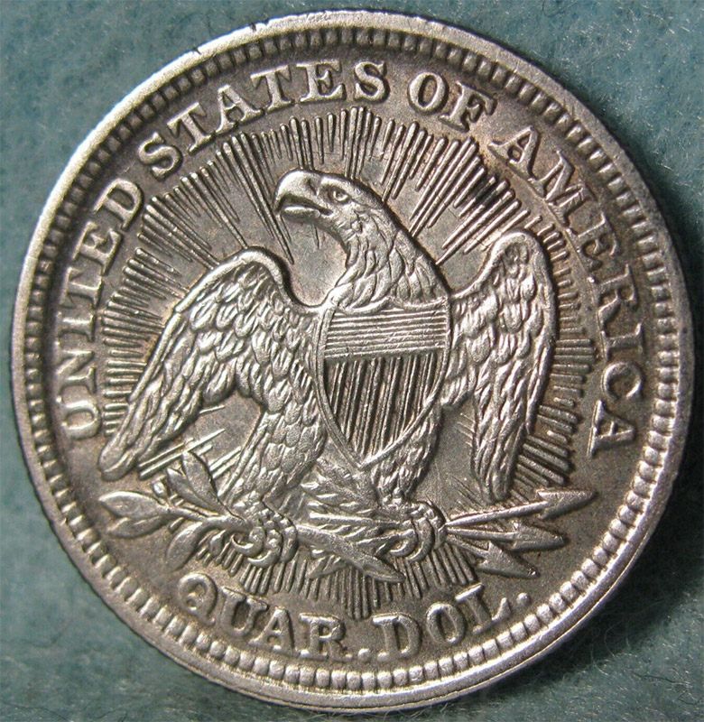 1853-Seated-Quarter---Arrows-And-Rays---Comments-And-Grade