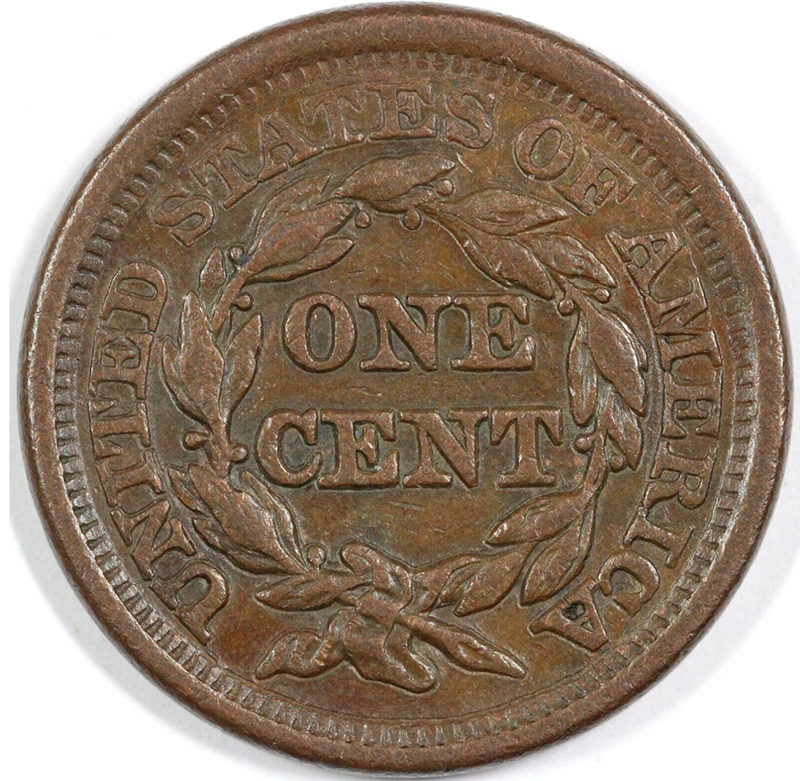 1850-Braided-Hair-Large-Cent---Is-This-Tooled-Or-Something-Else