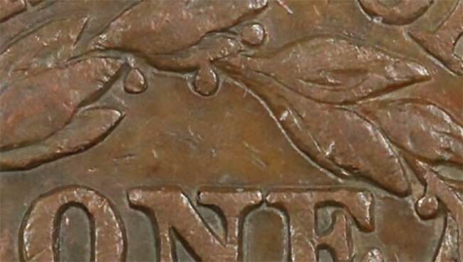 1850-Braided-Hair-Large-Cent---Is-This-Tooled-Or-Something-Else