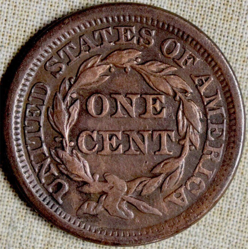 1856-Braided-Hair-Cent---Comments,-Grade-And-Die-Variety