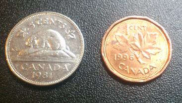 Dryer-Coins-Experiment.-1996-1c-&-1981-5c