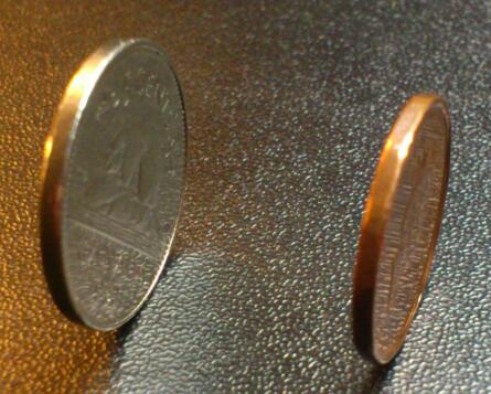 Dryer-Coins-Experiment.-1996-1c-&-1981-5c