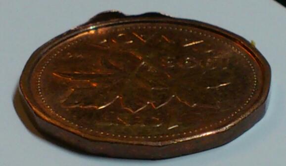 1993-Error-Canada-Cent-Metal-Flow-Around-Die-Unique-Rim