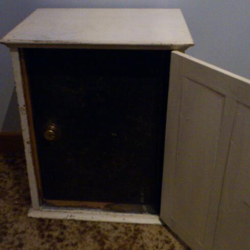 Antique-Oak-Cabinet-With-Steel-Safe-Concealed-Inside