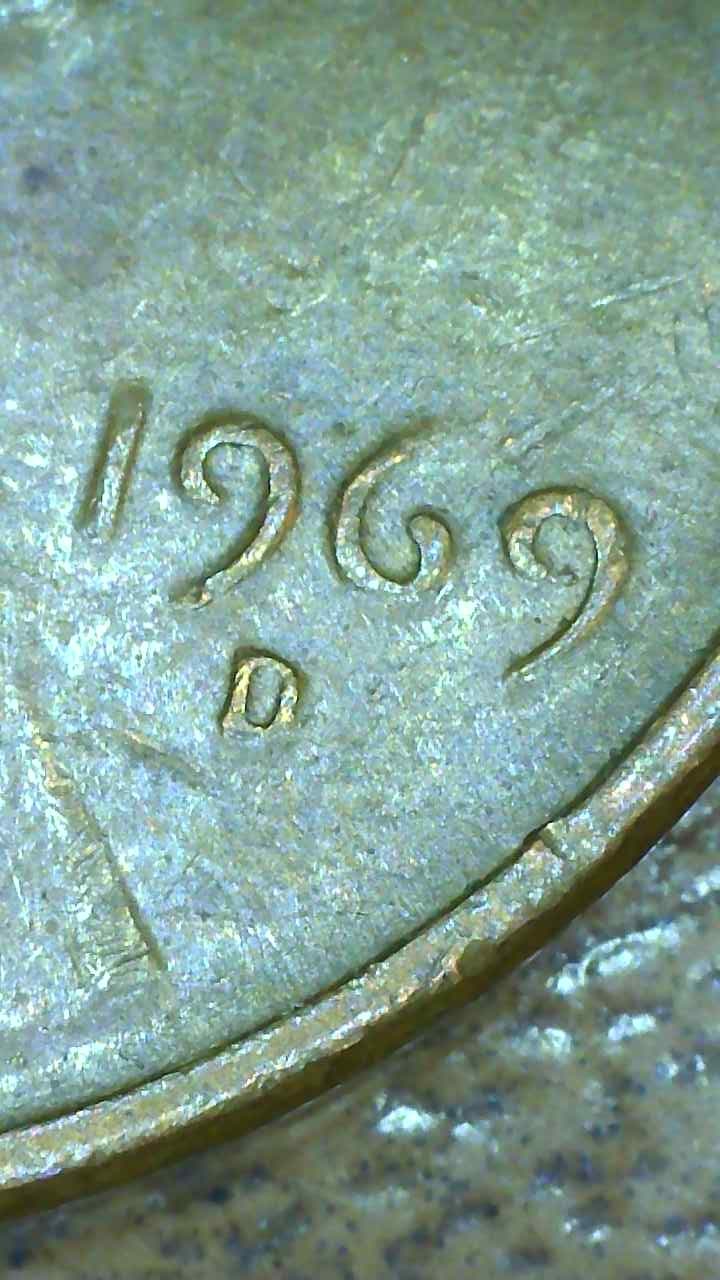 1969-D-Penny-W/-A-Line-Possibly-Struck-Through-The-