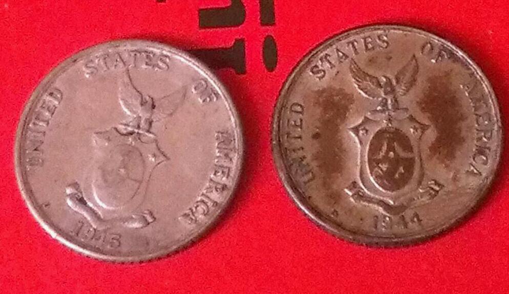 Us-Philippines-20-Centavos-In-Different-Color
