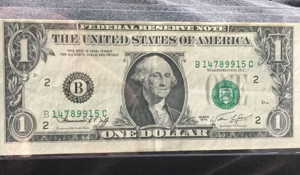 1974-B-1$-Overprint-I-Found-At-Work