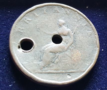 1806-George-III-Penny,-Nailed-Up-For-Good-Luck?