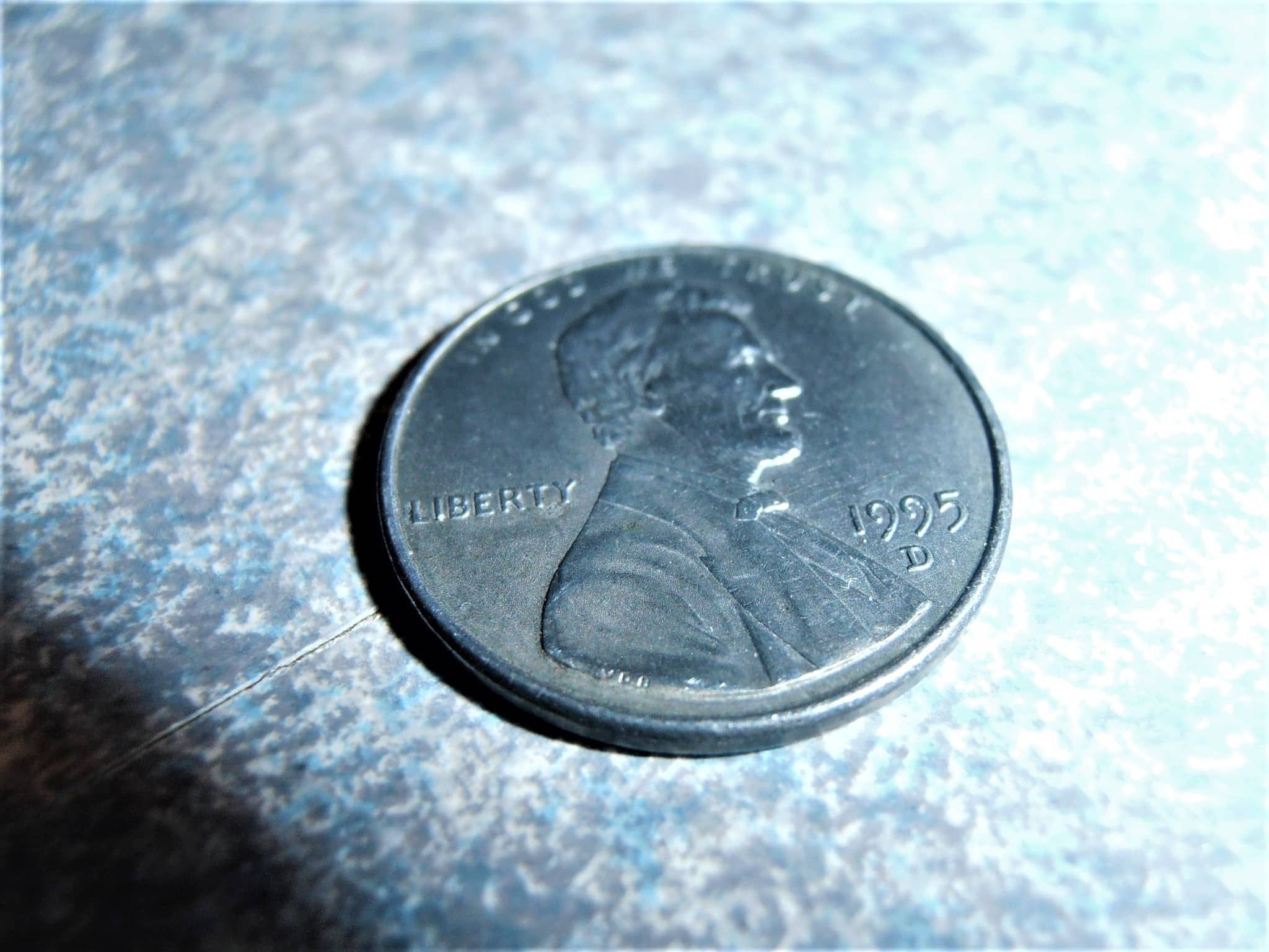 1995-Penny-W/-No-Copper-Coating