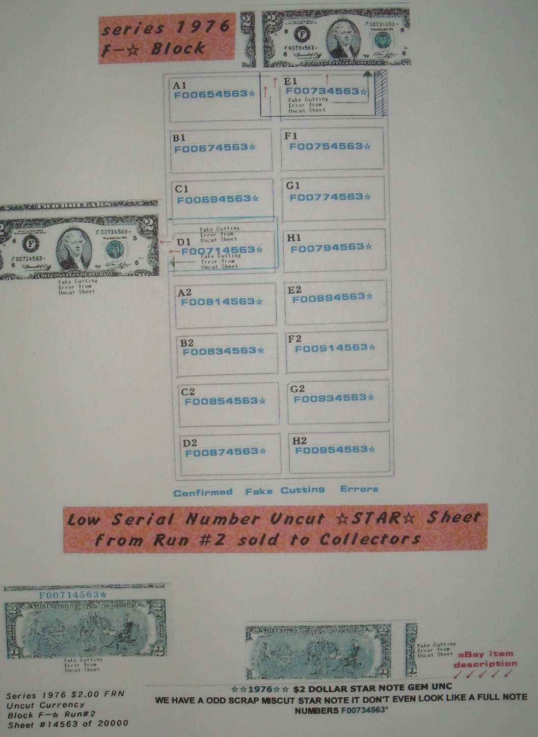 Fake-Cutting-Errors-From-Genuine,-Low-Serial-Number-$2.-Star-Sheet-On-Ebay.