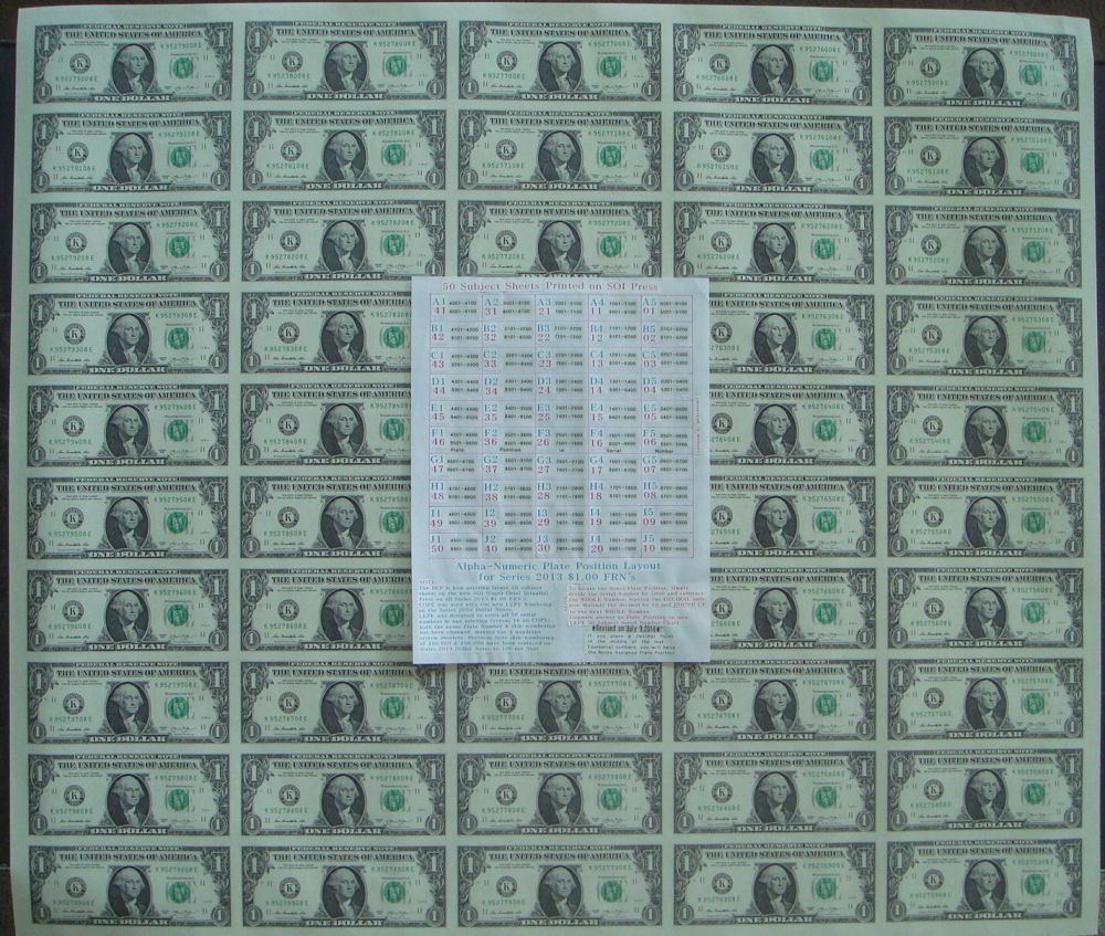 2013-$1-Notes---*-Plate-Position-Is-In-The-Assigned-Serial-Number-*