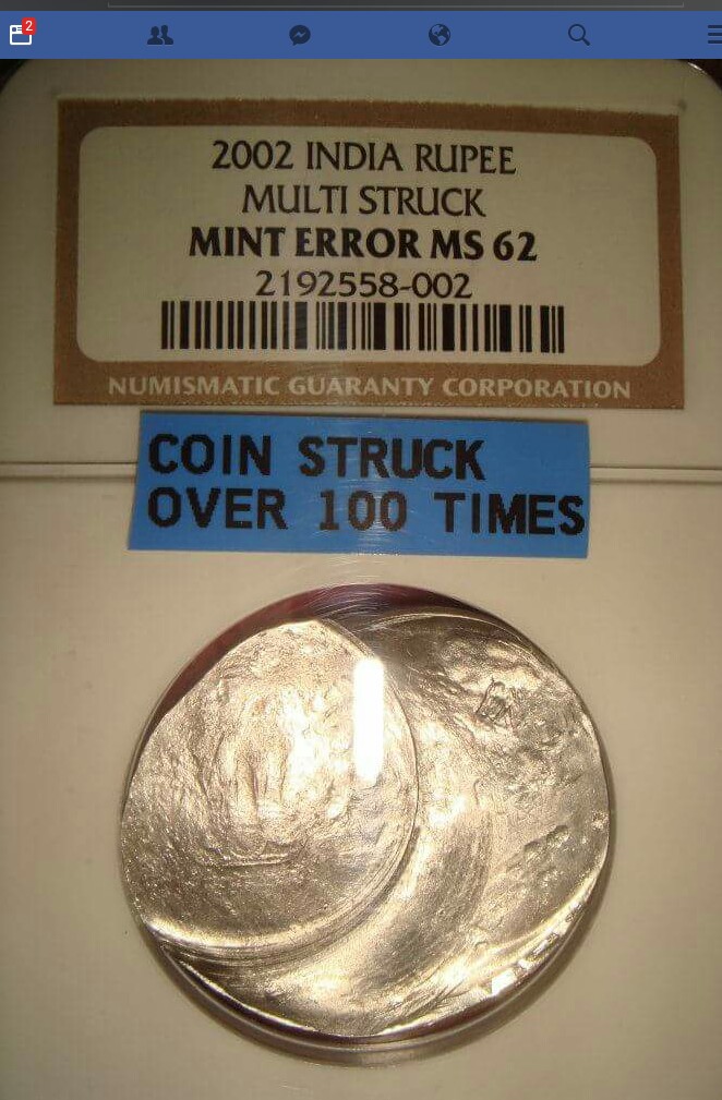 2008-Indian-Rupee-Quadruple-Clipped-Planchet-And-Struck-Off-Center-Ebay-Buy