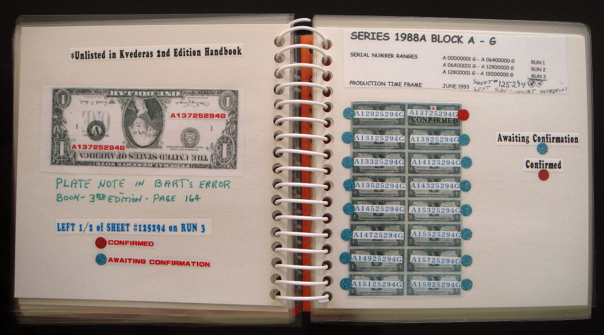 *web-Press-Census-On-Inverted-Overprint-Errors-+++-1988A-1995-$1-Errors*