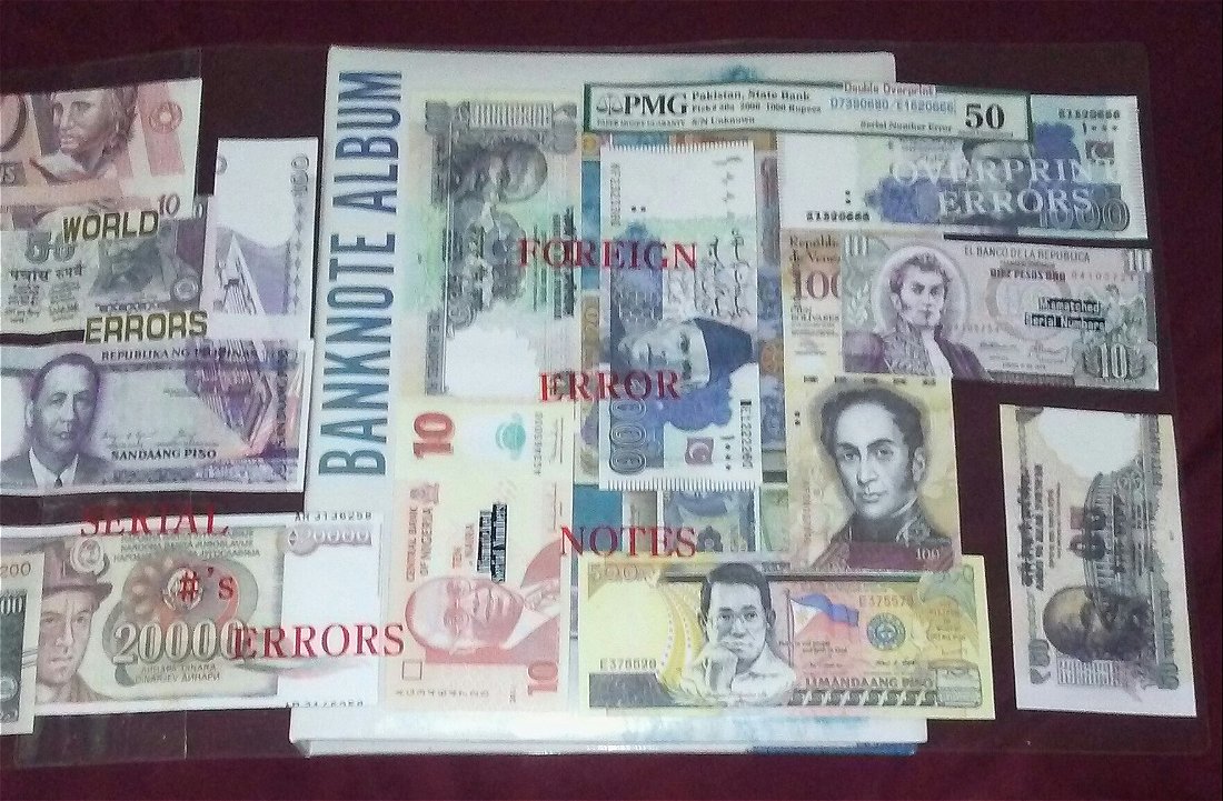 New--~-*100-Banknotes-&-Album-+-27-Errors-+-4-Banknote-Ablums*